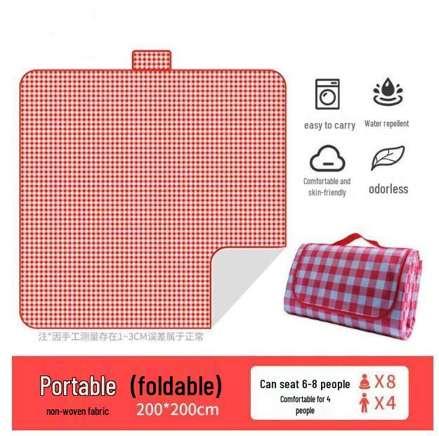 Portable Moisture-Proof Picnic and Beach Mat with Aluminum Foil for Outdoor Use