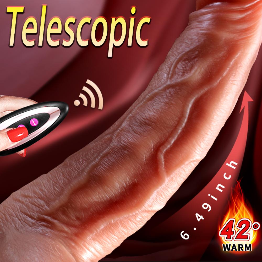 Realistic Thrusting Dildo Heated Vibrator Huge Soft Silicone Vibrating Dildo G Spot Anal Stimulation Adult Toys For Women Gay