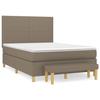 Maison Exclusive - Lattenrost-Bettgestell mit Matratze Taupe 140x200 cm Stoff
