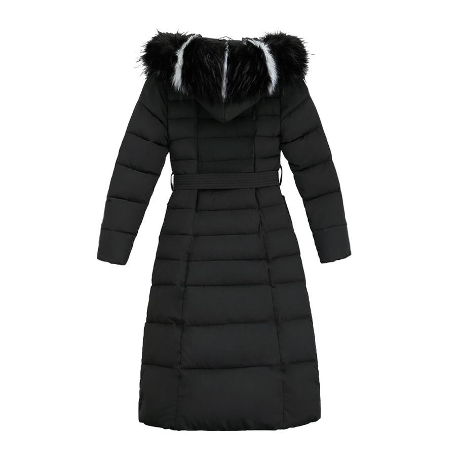Long Sleeve Women's Cotton Coat Winter Outerwear Loose Belt Style Thick Padded Coat