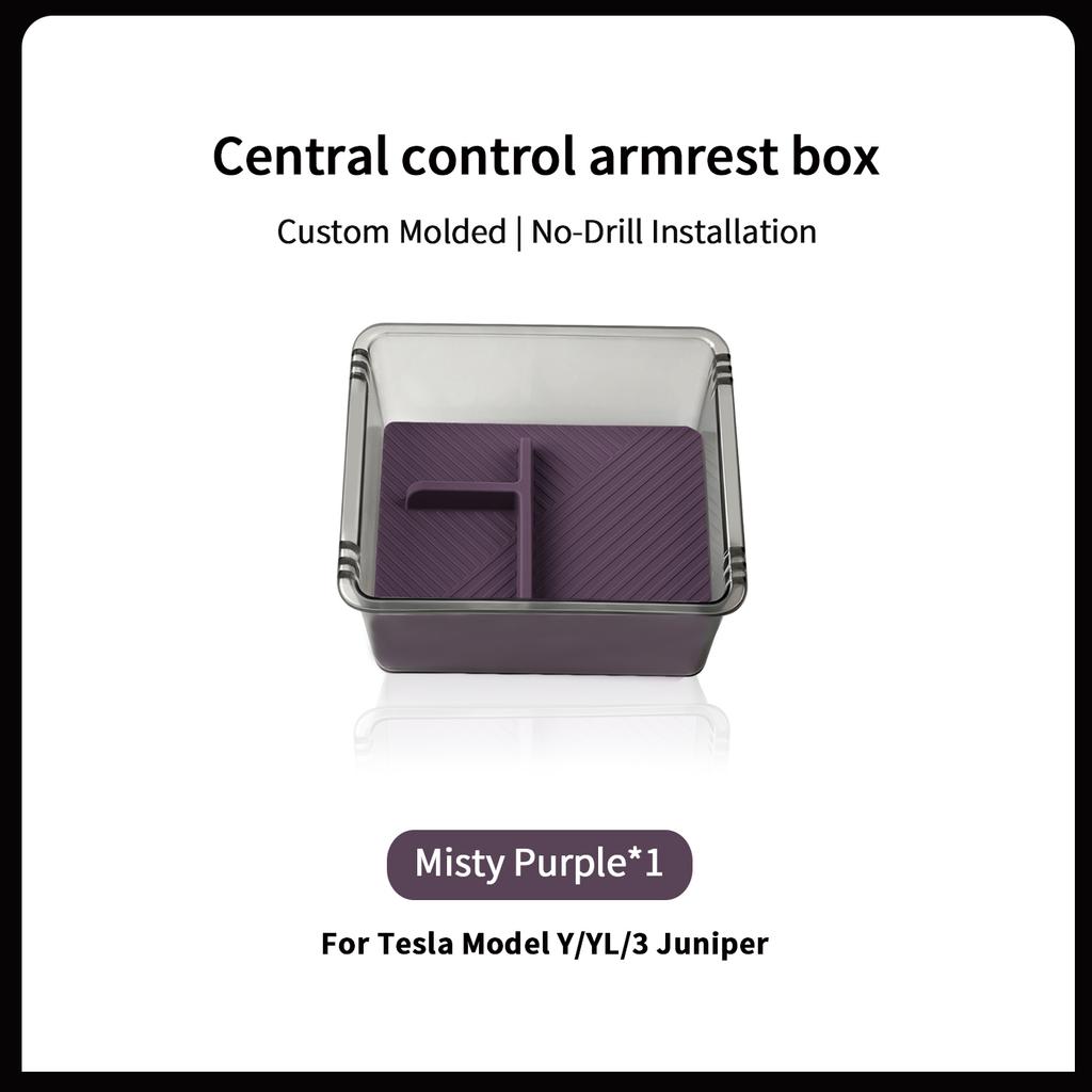 For Tesla Model 3 Highland / Y Juniper / YL Center Console Armrest Storage Box Hidden Storage Box Car Interior Tuning Accessory