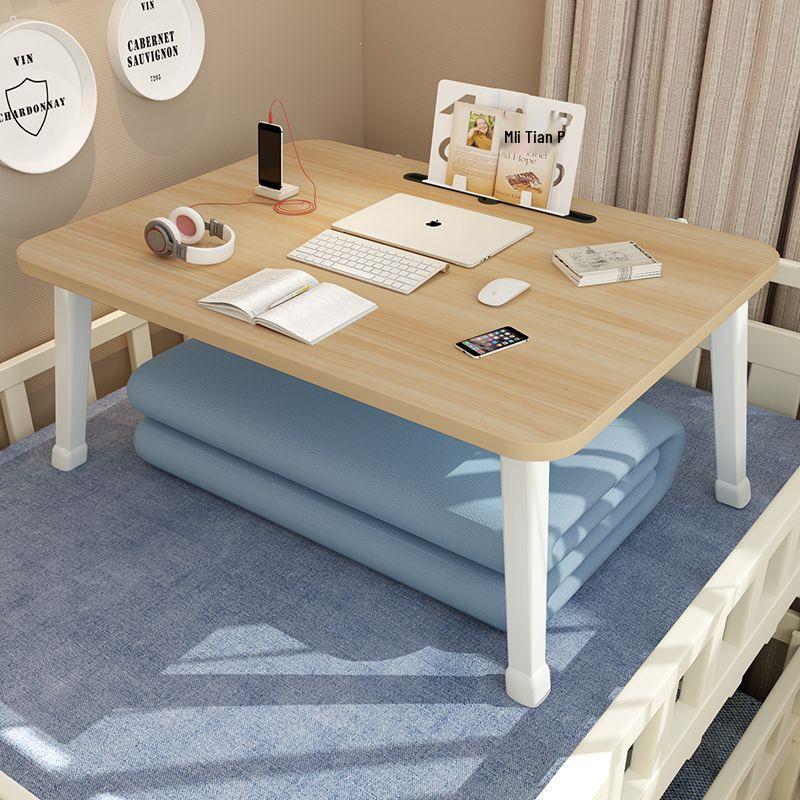 Folding Bedside Desk: Compact Floor Table for Bedroom & Dorm Study