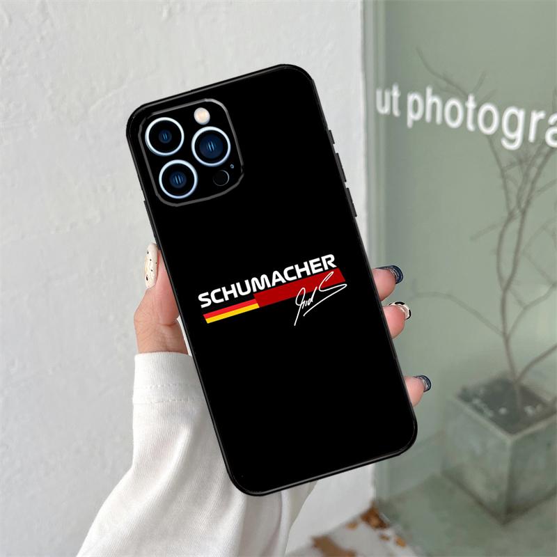 Schumacher Silicone Soft Case For iPhone 17 Air 11 14 15 16 Pro Max 12 13 Mini 16 Plus 16e Back Cover