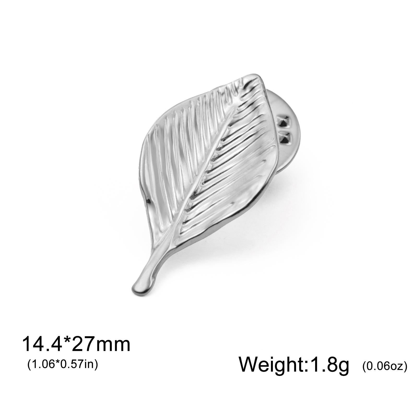 

Teamer Leaf Brooch For Women Girls Stainless Steel Gold Color Suit Badge Lapel Pin Trendy Plant Accessories Birthday Gift