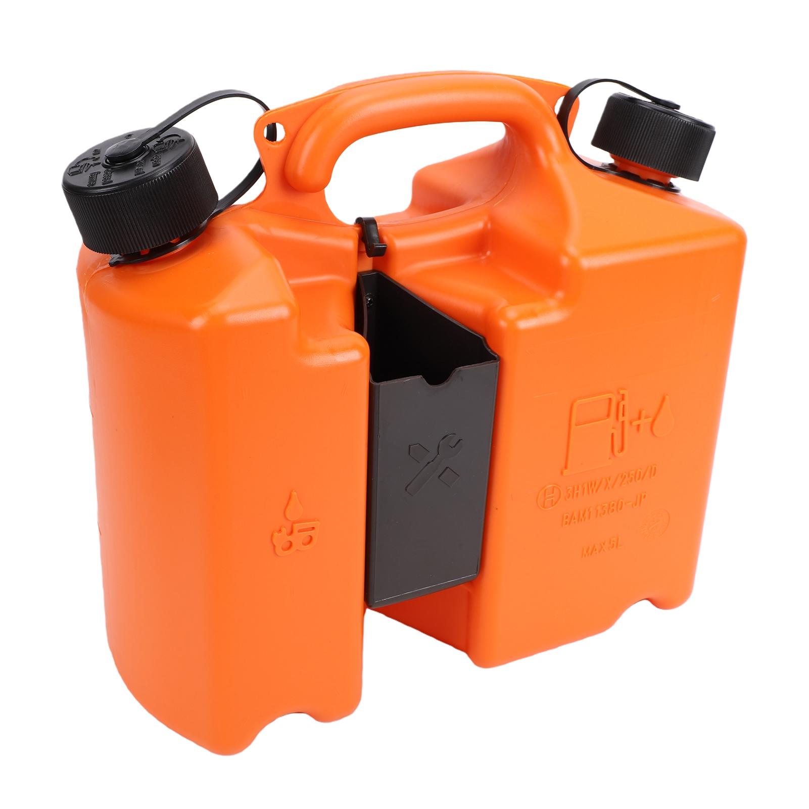 Bidón de Combustible y Aceite para Cadena Adecuado para Motosierras con Motor de 2 Tiempos 440 445 450 Contenedor de Combustible de Doble Boquilla y Doble Cámara