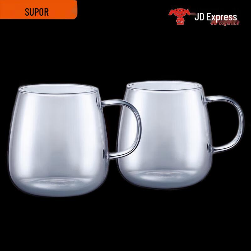 Supor Heat-Resistant Borosilicate Glass Water Carafe Set (2-Pack)