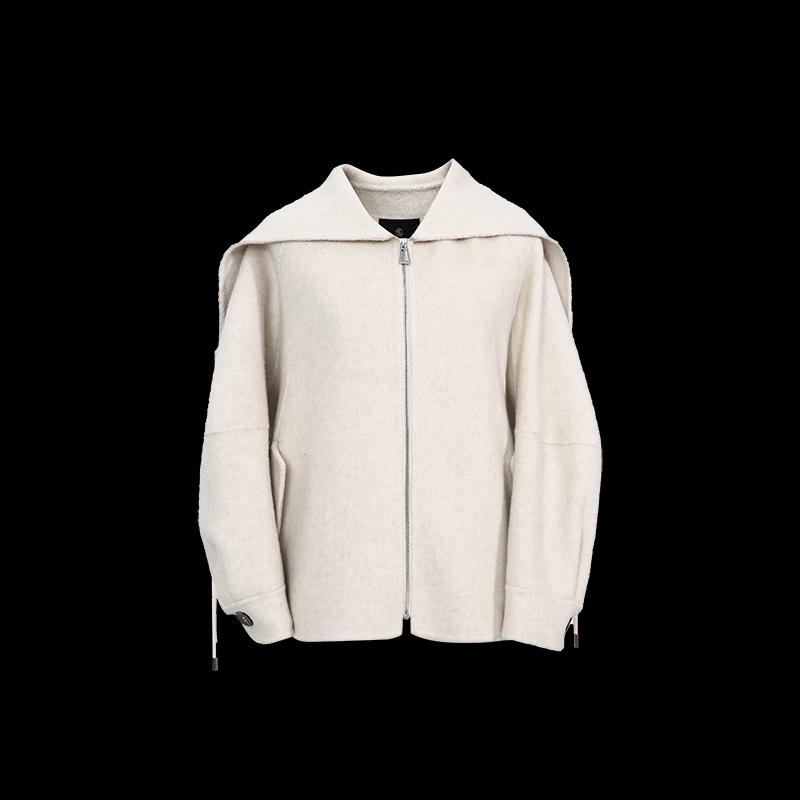 Shetu Damen Wollmischung Mantel mit lockerem Schnitt