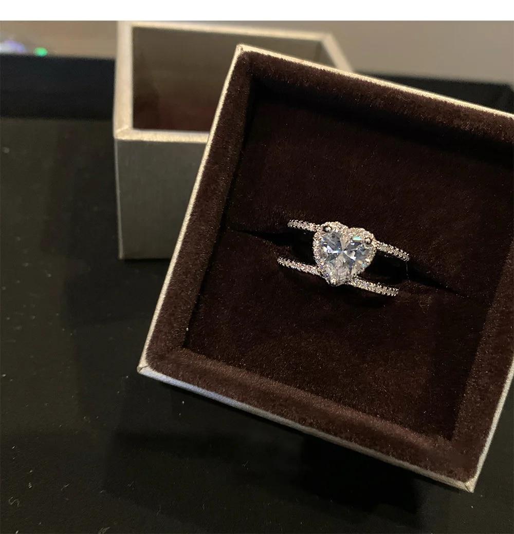 

Корейские и японские нежные двухслойные браслеты с подвесками для женщин, модные брендовые ювелирные изделия, браслеты с кристаллами и сердечками, аксессуары heart ring