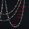1meter Green Round Glass Beads Chain Crystal Bead Copper Stick Chains for DIY Necklace Bracelet Making Jewelry Findings Supplies