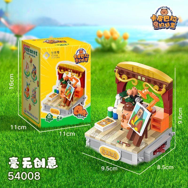 Capibala'S Daily Life Building Blocks Desktop Decoration Assembly Models Toys Kawaii Birthday Gifts Puzzle Building Blocks
