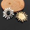 Engood 100Pcs Retro Discredit Alloy Rhinestone Buckles Sewing Trim & Embellishments Craft Button DIY Wedding Hair Accessories