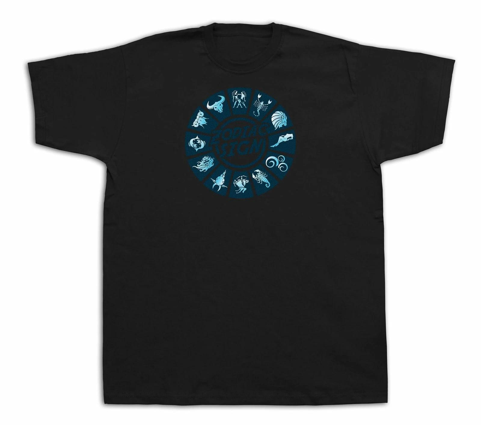 Zodiac Horoscope star signs T-shirt Astrology SYMBOL Universal funny tee L