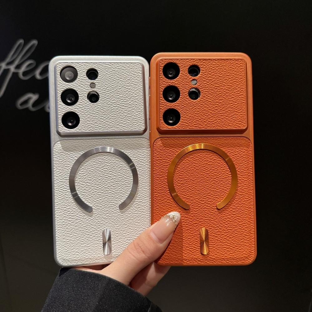 Litchi Leather Texture Magnetic Phone Case for For Samsung Galaxy S26 Ultra S25 S24 Ultra Plus FE S26+ for  Shockproof Cover