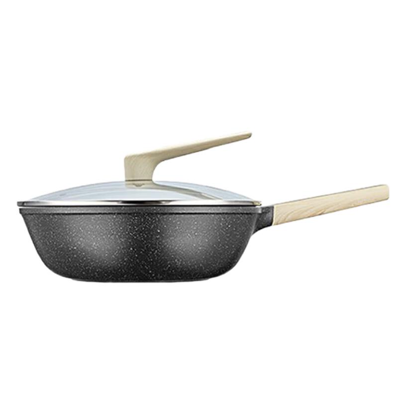 COOKER KING Obsidian Maifan Stone Non-stick Wok, 30cm