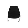 WANNABEZFIT Demi Hip-Correcting Custom Layered Shirred Cover-Up Skirt Black