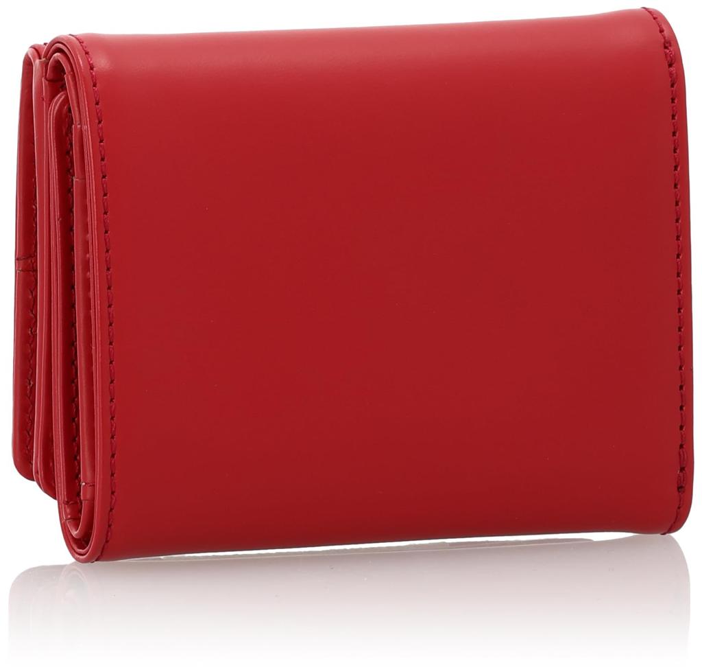 Lisa Larson Women's Tri-Fold Mini Wallet, Genuine Leather, Compact, Small, Mikey, LTLY-04 (Red)