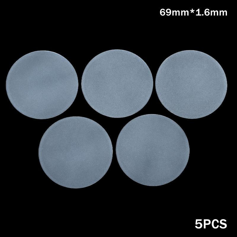 5 Stück Matts Glas Rund Flach Halbtransparent Frosted Glas Lampenschirm für LED Lampe Deckenleuchte Taschenlampe