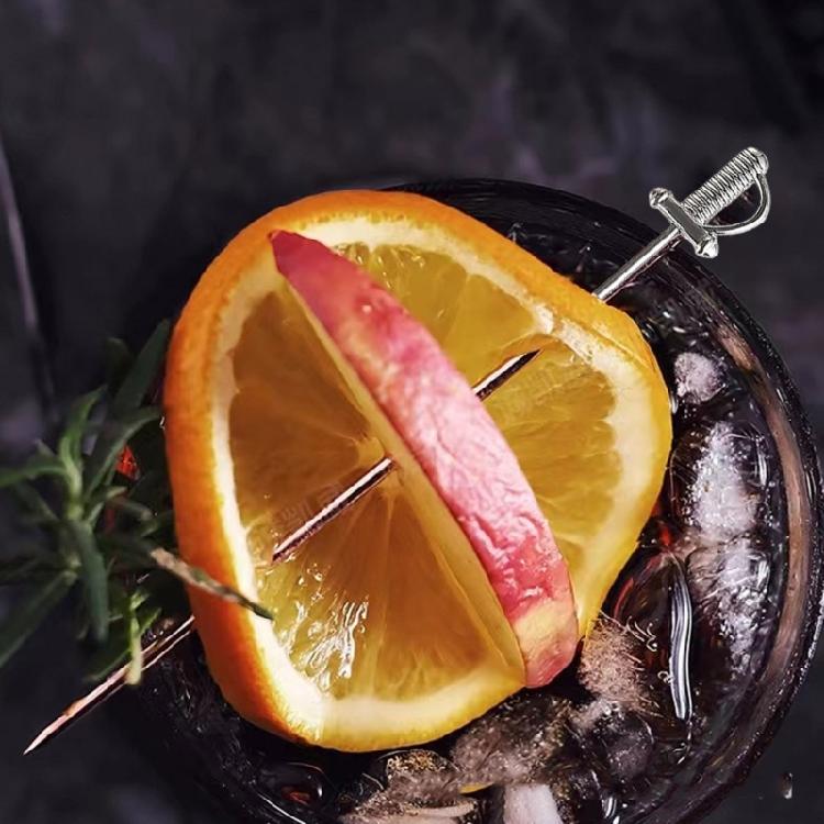 5er-Pack Rostfreie Edelstahlspieße Tragbare Cocktailspieße Elegantes Klingendesign Für Früchte Vorspeisen