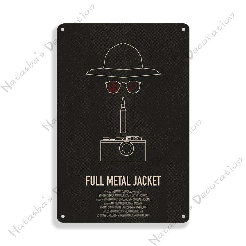 Classic Movie Metal Poster Full Metal Jacket Wall Decor Metal Tin Sign Vintage Wall Plate Retro  Plaque Industrial Decor