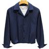 Fashion Turn-down Collar Simple Comfortable Versatile Selling Summer Hot Selling Men's Clothing Comfortable Stripe Long Sleeve
