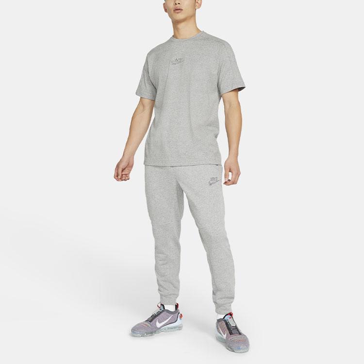 Nike Sportswear Logo Knit Short Sleeve T-Shirt Men Tops Grey DA0654-010