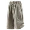 Men’s Loose Fit Cargo Shorts with Elastic Waistband and Zipper Pocket Suitable for Outdoor and Casual Activities