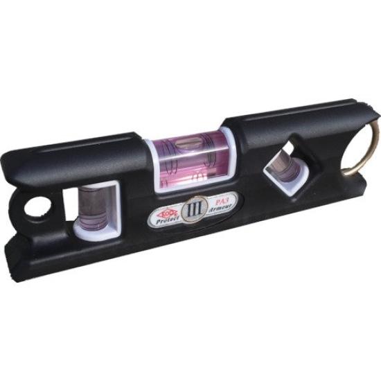 KOD Protect Armor III Spirit Level Black PA3-B 160mm Shock-Resistant Aluminum Measuring Tool