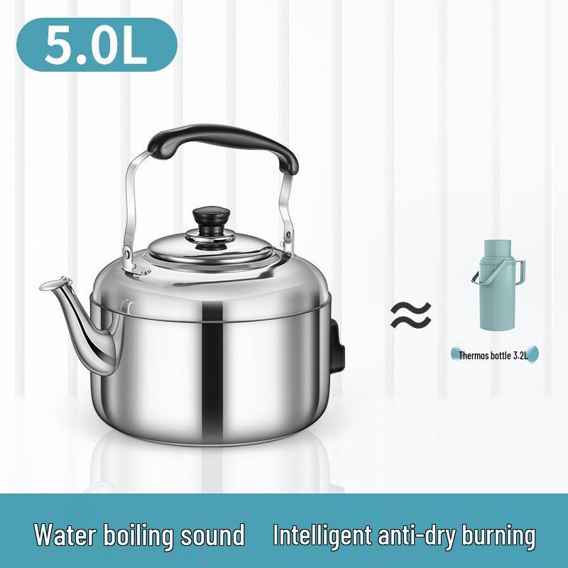Large Capacity Stainless Steel Electric Kettle - Hot Water Boiler & Teapot for Household Use