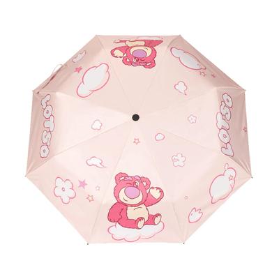 Resmi Disney %99 UV Korumalı Güneş ve Yağmur Şemsiyesi (Chip 'n' Dale & Çilekli Ayı 2 Tarz) 8 Kaburga 3 Katlı Kompakt Hafif 316g Güvenlik