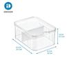 Modular Stackable Food Storage Bin Clear BPA-free with Adjustable Dividers Pantry Refrigerator Organization