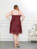Plus Size Women V-Neck Backless Lingerie Dress Lace Hem Strap Casual Sleepwear Pajamas