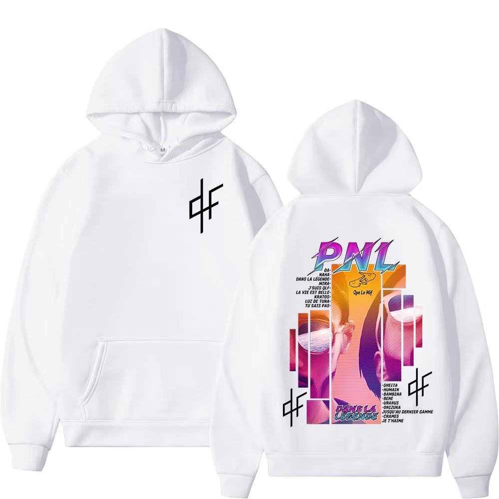 Rapper PNL Dans La Legende Le Monde Chico Album Hoodies Men Women Fashion Hip Hop Pullovers Long Sleeve Unisex Oversized Streetwear Graphic Sweatshirt