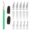 17Pcs Knife Blades Precision Craft Knife Set , For DIY Artwork, Cutting, Models, Scrapbook Leather Carving Tool Carving Knife