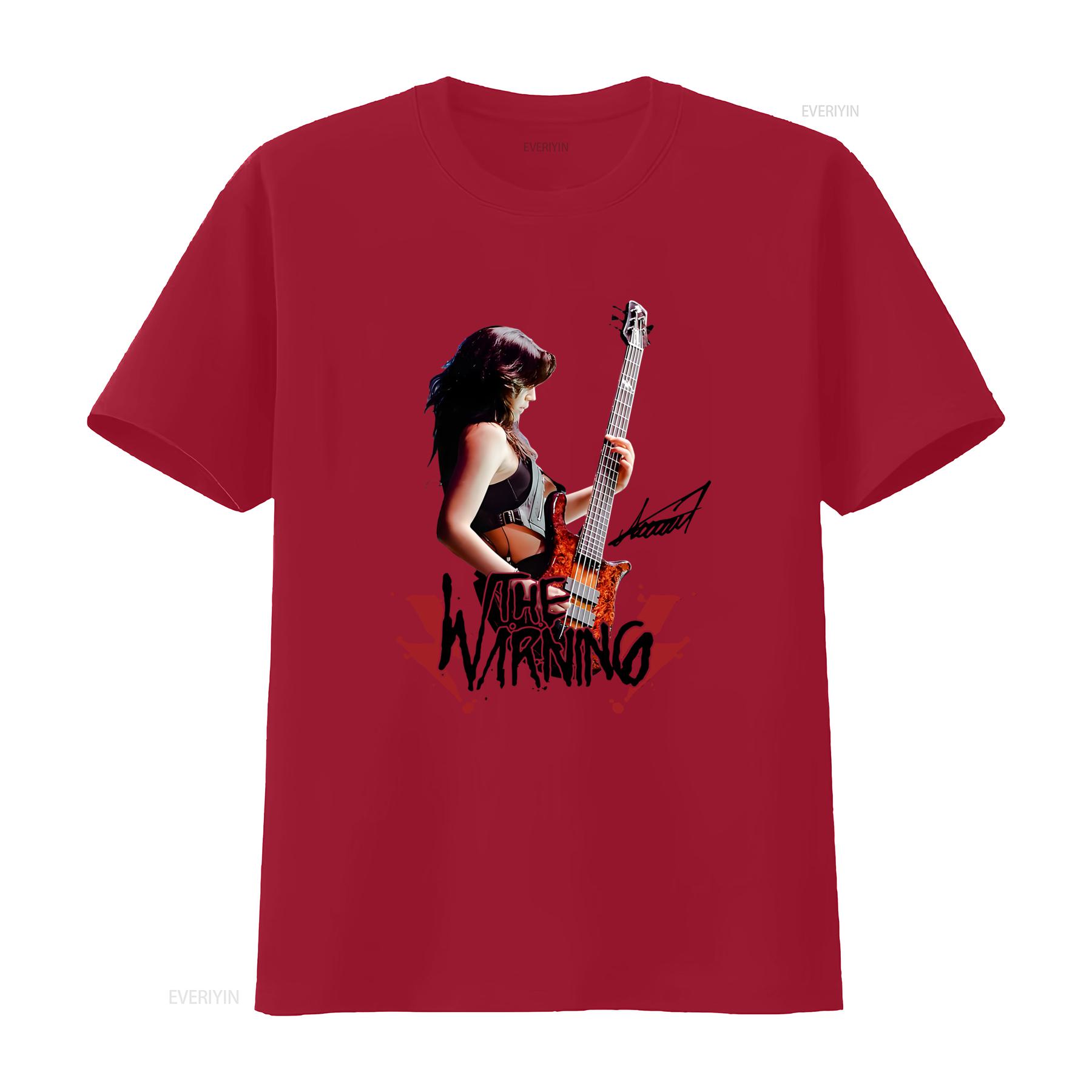 New The Warning Alejandra Signed Cotton T Shirt Black Men S 5XL Rock Band Design vintage Washed Unisex Casual Stretched homme S
