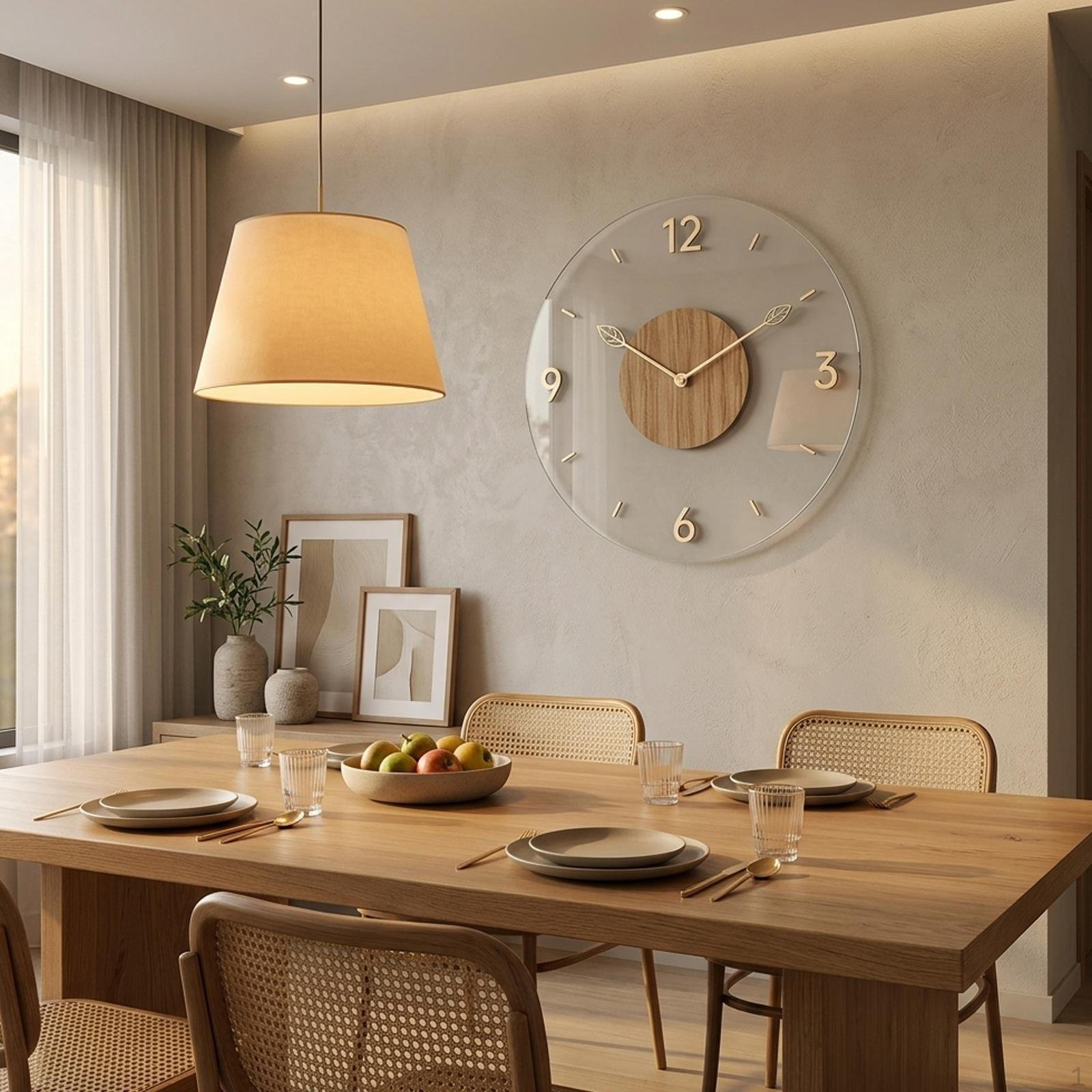 Acrylic Wall Clock with , Modern Design, Decorative Clock, Nordic Style, Ideal for Round Diameter 30cm