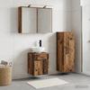 Bathroom Furniture Set 4 Pcs Reclaimed Wood Engineered Wood and Glass