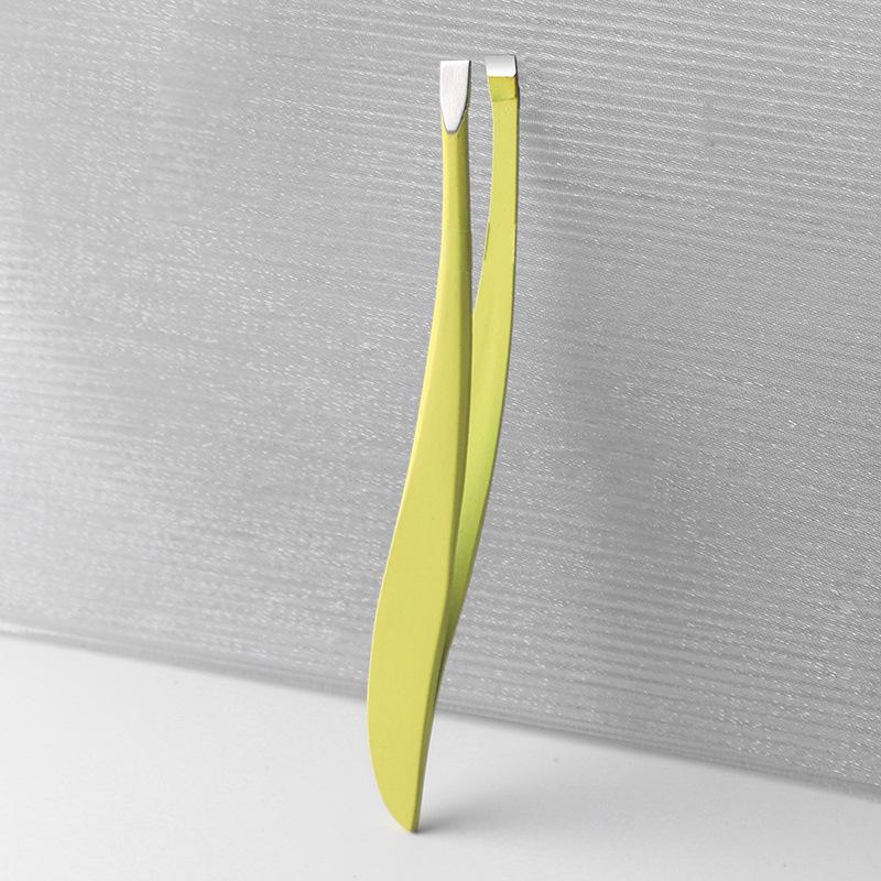 

1-4 шт. Цветной Новый Профессиональный Пинцет Из Нержавеющей Стали Для Бровей, Лица, Носа, Зажим Для Удаления Волос Инструмент Зажим Банан жёлтый