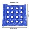 Inflatable Seat Cushion 16 Holes Professional Inflatable Wheelchair Cushions for Seat Blue