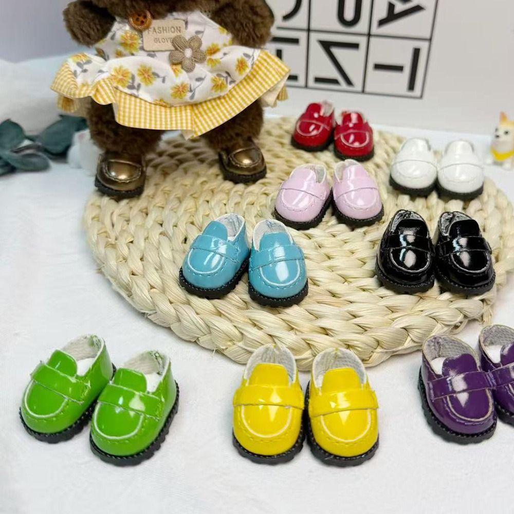 Leather Material Doll Leather Shoes 3.5cm Size Mini Doll Shoes Mini Doll Doll Boots OB27 Doll