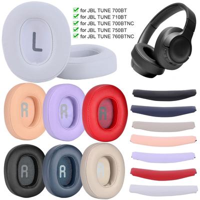 Headphone Earpads Memory Foam Headset Ear Cushions Protein Leather Repair Part for JBL Tune 700BT/710BT/700BTNC/750BT/760BTNC