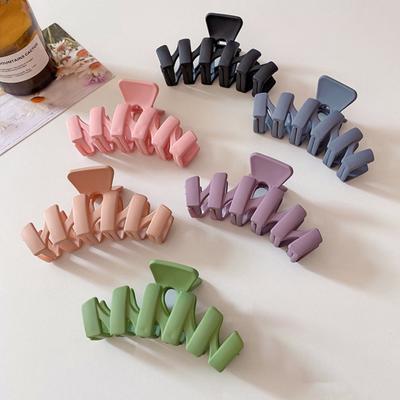 Hair Clip Fashion Trendy Lightweight Head Clip Solid Color Head Shark Clip Shark Clip Styling Tool
