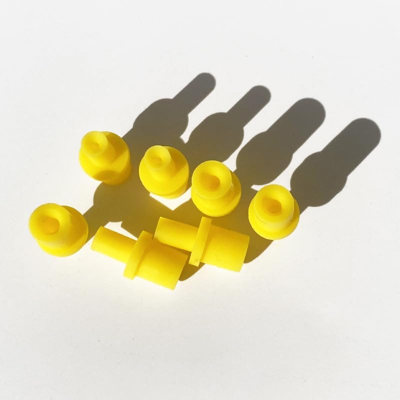 5 Pack Printhead Cleaning Kit Syringe Nozzle Connector Converter 4mm Yellow Rubber Adapter for Epson Ecotank HP Brother Inkjet Printer Cleaning