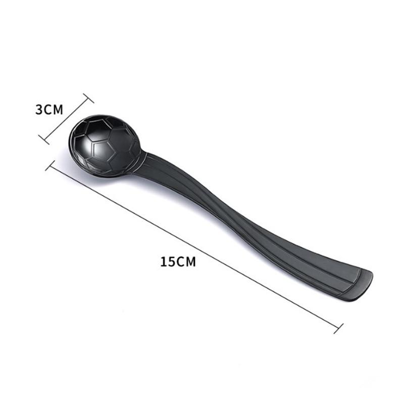 

1/6Pcs Football Pattern Coffee Dessert Spoon Long Handle Stirring Spoons Stainless Steel Small Spoon Kitchen Accessorie