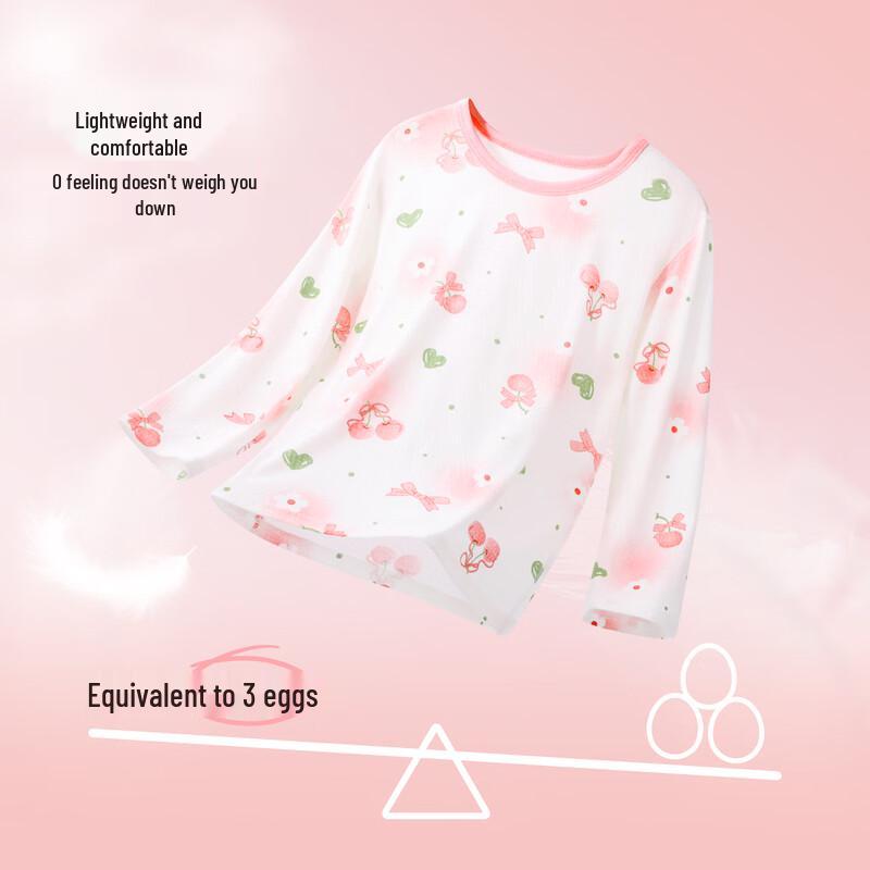 Girls' Pure Cotton Long-Sleeve Pajama Set