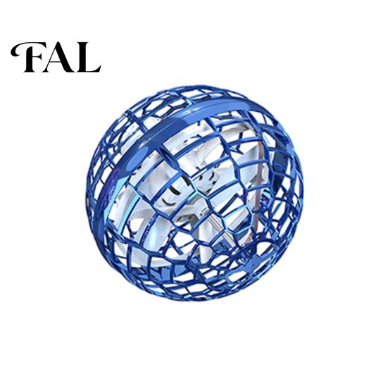 Outdoor Flying Ball Magic Hover Orb Toy with Colorful Light 360-degree Rotating UFO Sphere Remote Control Grab-stop Feature Boomerang Fidget