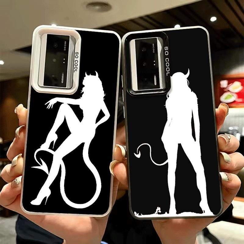 Devil Girl Silhouette Cool Shockproof Phone Case for Xiaomi Poco X7 X6 X5 X3 Pro F7 Ultra M8 Redmi 15C 15 14C 13C 12C 10C 13 12