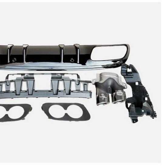 Compatible Mercedes-Benz C-Class 205 (2015-2020) C43 Rear Lip Tailpipe Exhaust Mod.