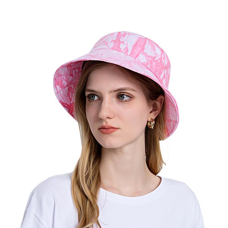 Fisherman's Hat, Summer Short-brimmed Bucket Hat, Outdoor Travel Tie-dye Sun Hat, Women's Spring and Autumn Sun Hat
