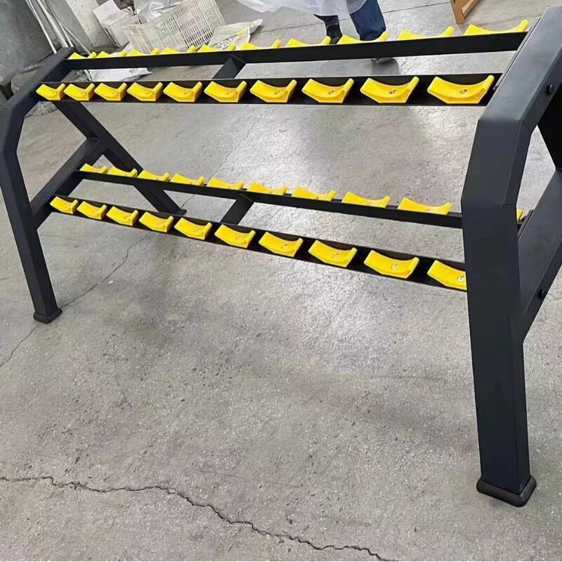 Double-Layer Steel Dumbbell Storage Rack