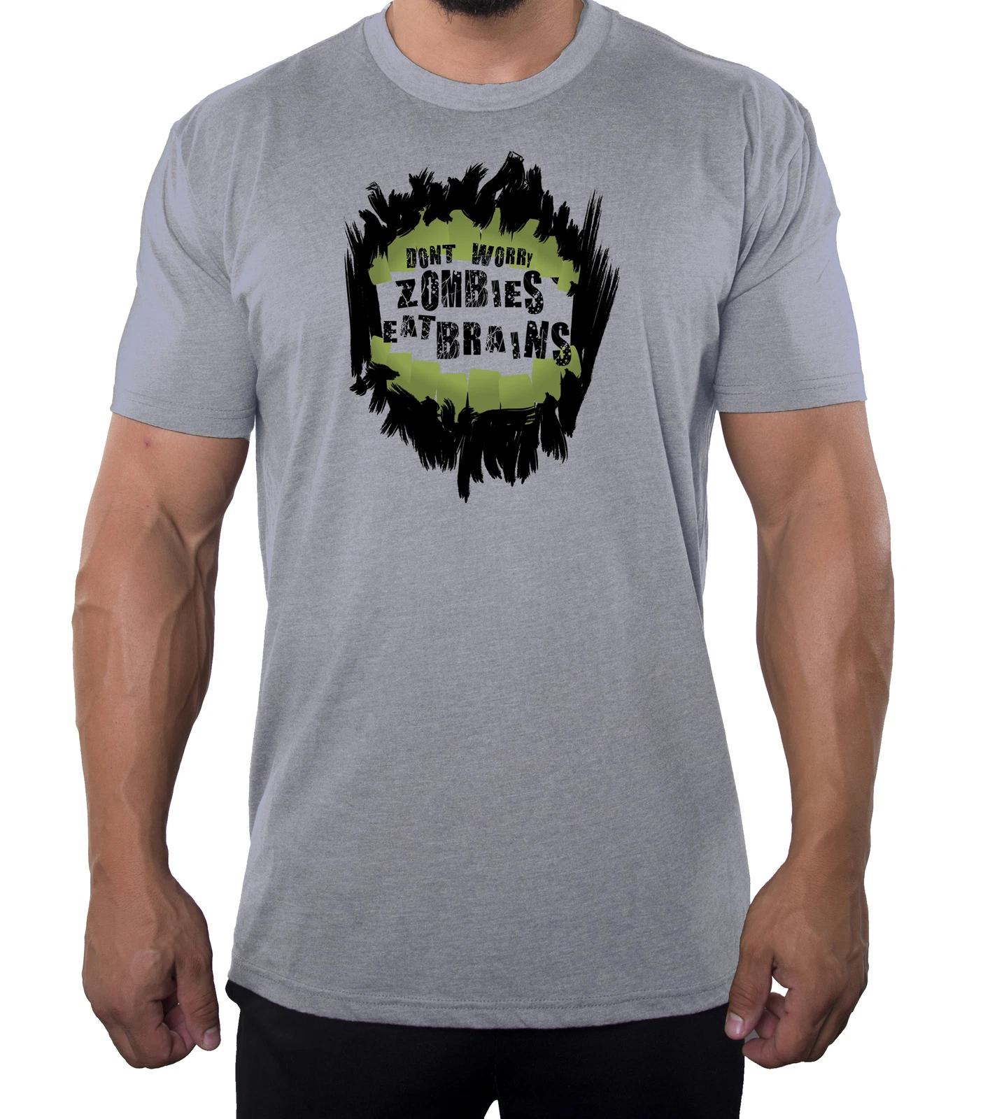 Don’t Worry Zombies Eat Brains Men s shirt, Sarcastic Men s Tee, Graphic shirts S
